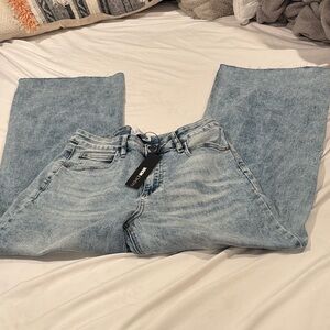 Fashion Nova Light Blue Flare Jeans Super stretch